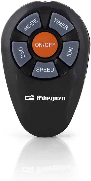 Orbegozo TWM 1015 - Ionischer Turmventilator, Fernbedienung, drei Ventilatormodi, digitales Display, Timer-Funktion, drei Geschwindigkeiten, leise, um 80 Grad drehbar, 45 W, Grau / Schwarz vue 8