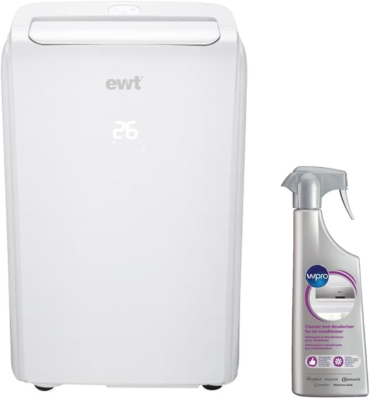 Ewt Mobiles Klimagerät, Monoblock, umkehrbar, 2500 W, 9000 BTU/h, für Fläche 31 m²