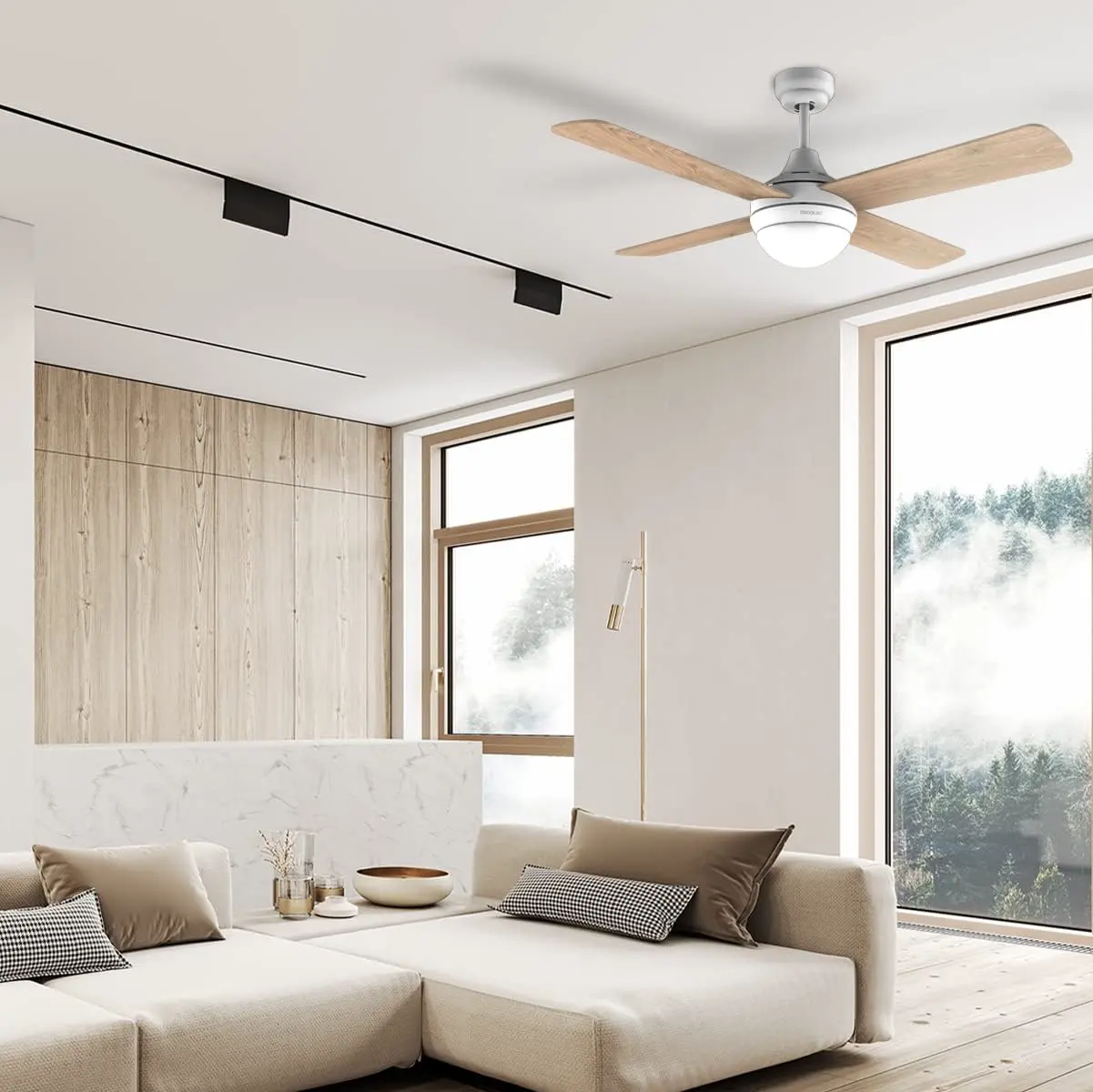 Cecotec Deckenventilator EnergySilence Aero 4250 DC Fresh. 40 W, DC-Motor, Durchmesser 42 Zoll mit 4 umkehrbaren Flügeln, LED-Licht, Fernbedienung, Timer, 6 Geschwindigkeiten vue 10