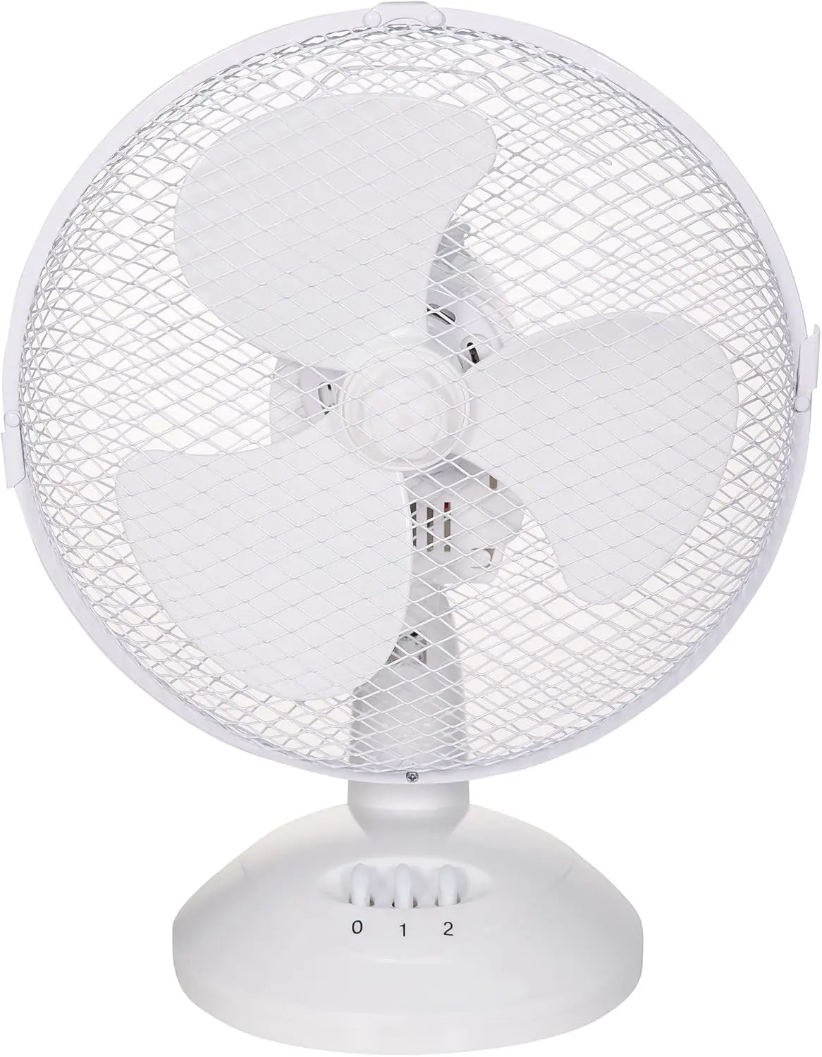 Russell Hobbs RHPDF0921 Tischventilator, tragbar, 23 cm, 2 Geschwindigkeiten, Weitwinkel-Schwenken, leise im Betrieb, ideal für Schlafzimmer oder Büro, weiß