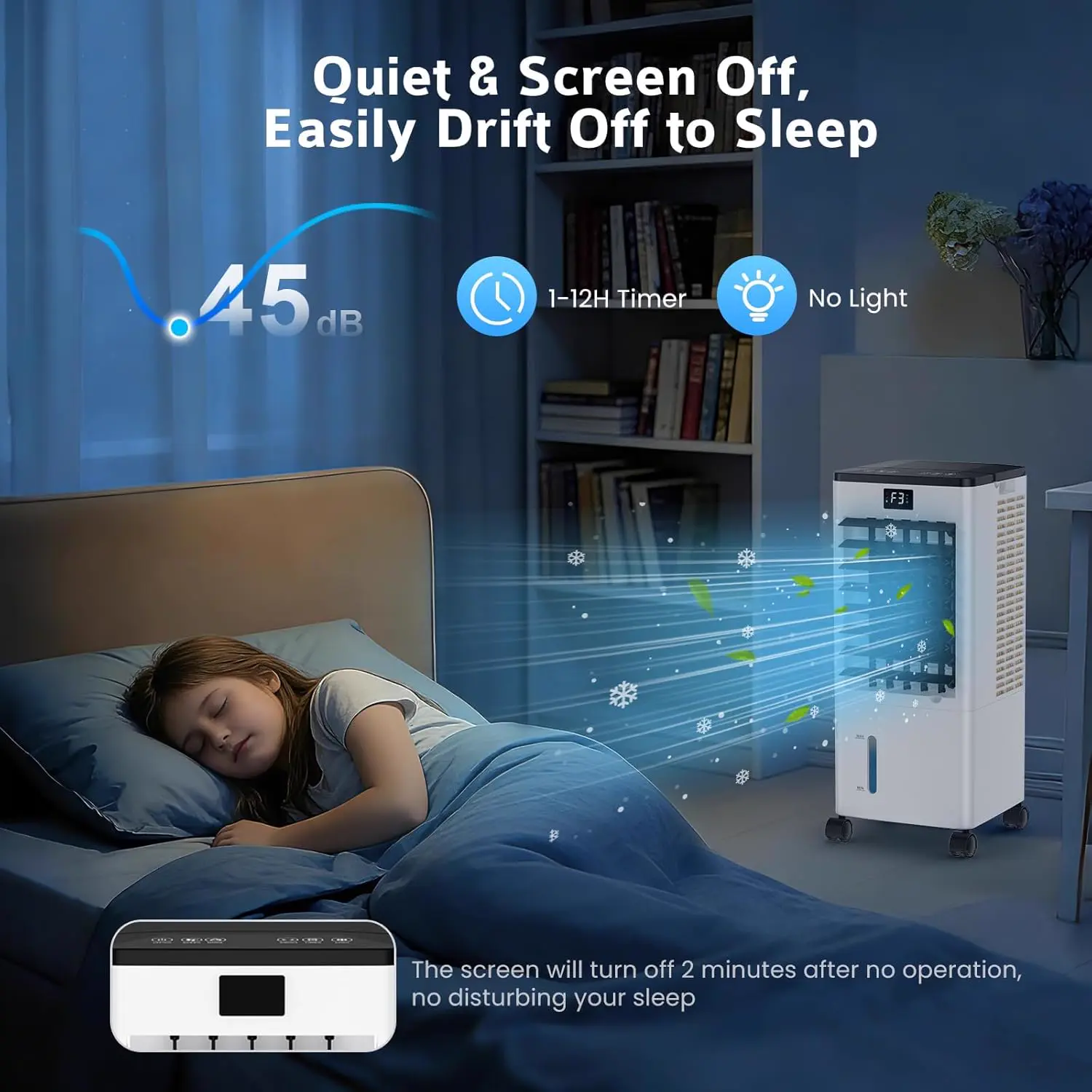 SereneLife Mobile Inverter Klimaanlage A+++ 12000 BTU Doppelschlauch - 4 in 1 Kühlung Heizung Entfeuchtung Lüftung Auto-Swing WiFi Ultra Leise 44-49 dB mit Fenster-Kit vue 5