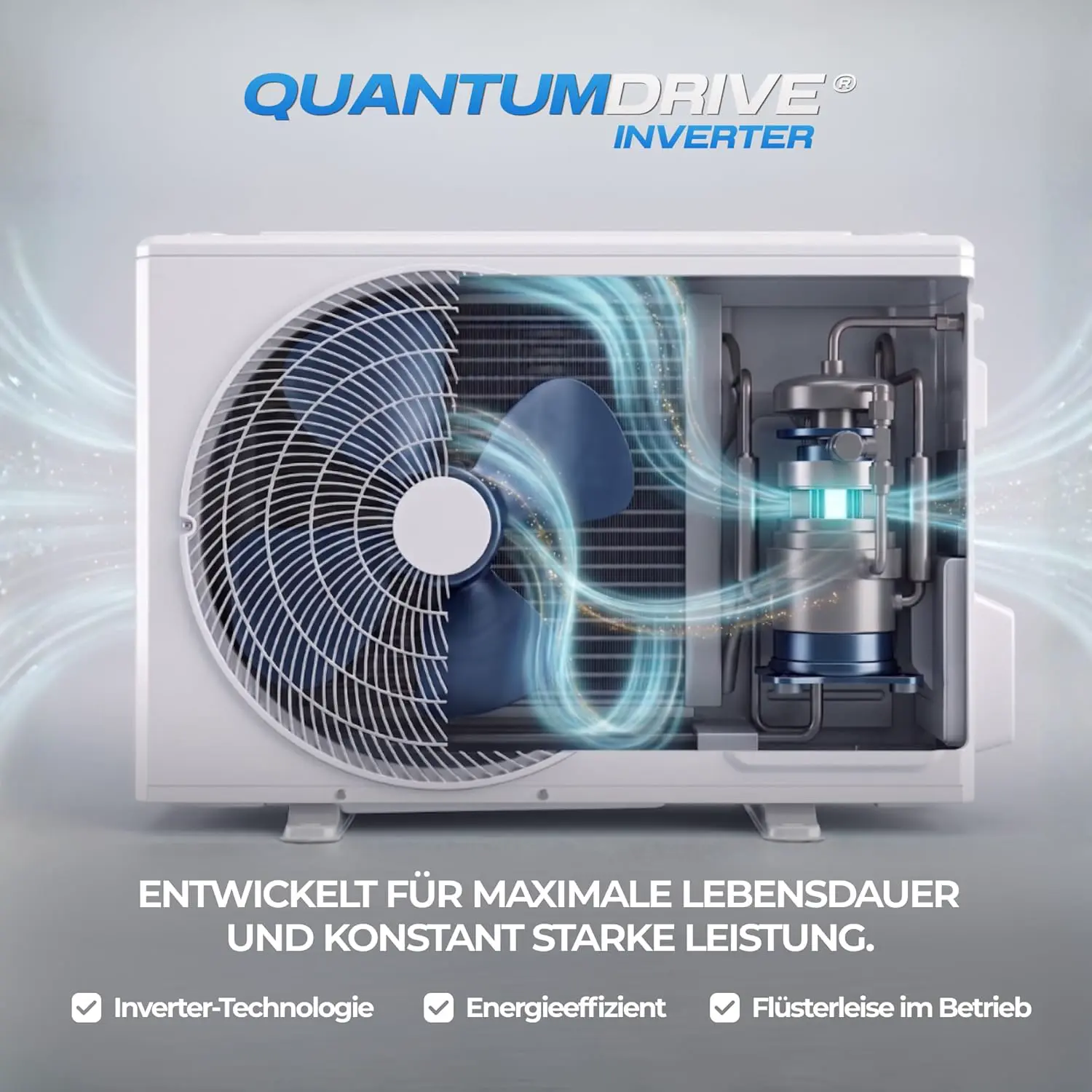 Kältebringer® Split Klimaanlage 12000 BTU 3,7 kW R290 Kältemittel | Ohne F-Gas - A+++ Klimagerät bis 60 m² - Heizfunktion, WiFi und App, sehr leise, mit 5 m Kupferleitung und Bodenkonsole vue 9