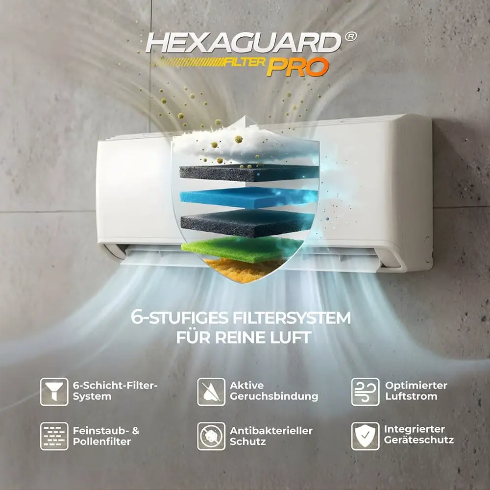Kältebringer® Split Klimaanlage 12000 BTU 3,7 kW R290 Kältemittel | Ohne F-Gas - A+++ Klimagerät bis 60 m² - Heizfunktion, WiFi und App, sehr leise, mit 5 m Kupferleitung und Montagematerial vue 10