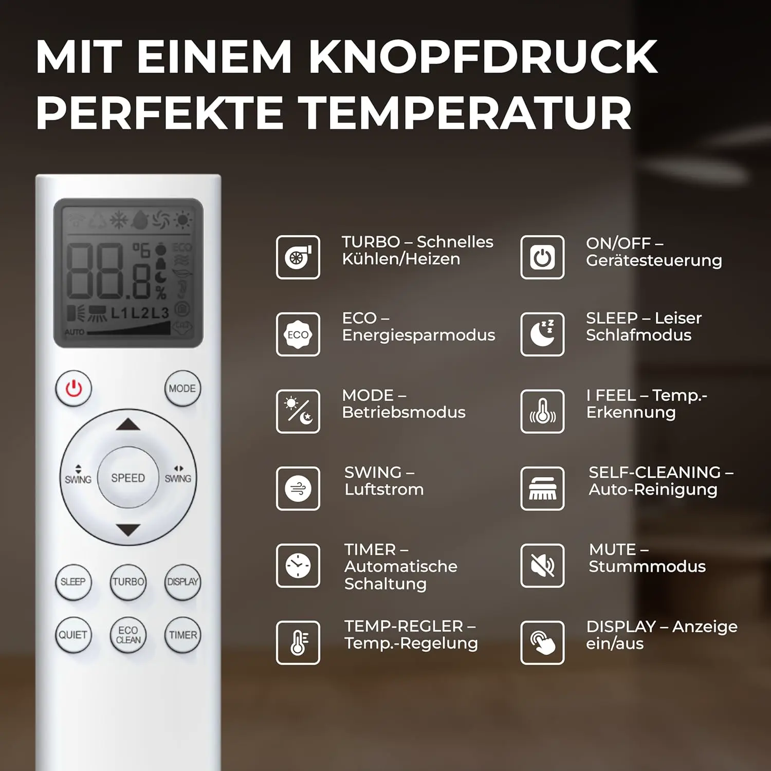 Kältebringer® Split Klimaanlage 9000 BTU 2,8 kW R290 Kältemittel | Ohne F-Gas - A+++ Klimagerät bis 45 m² - Heizfunktion, WiFi und App, sehr leise, mit 5 m Kupferleitung und Bodenkonsole vue 6